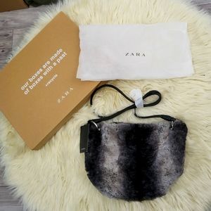 Zara Faux Fur Crossbody Purse